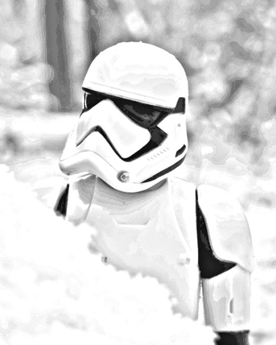 Star Wars Stormtropper med hvid baggrund