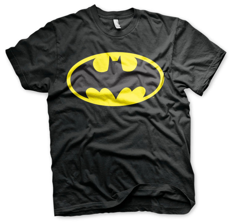 Batman t shirt sort med gult Batman logo