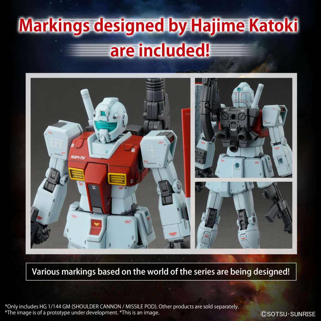 HG GM (SHOULDER CANNON / MISSILE POD) 1/144