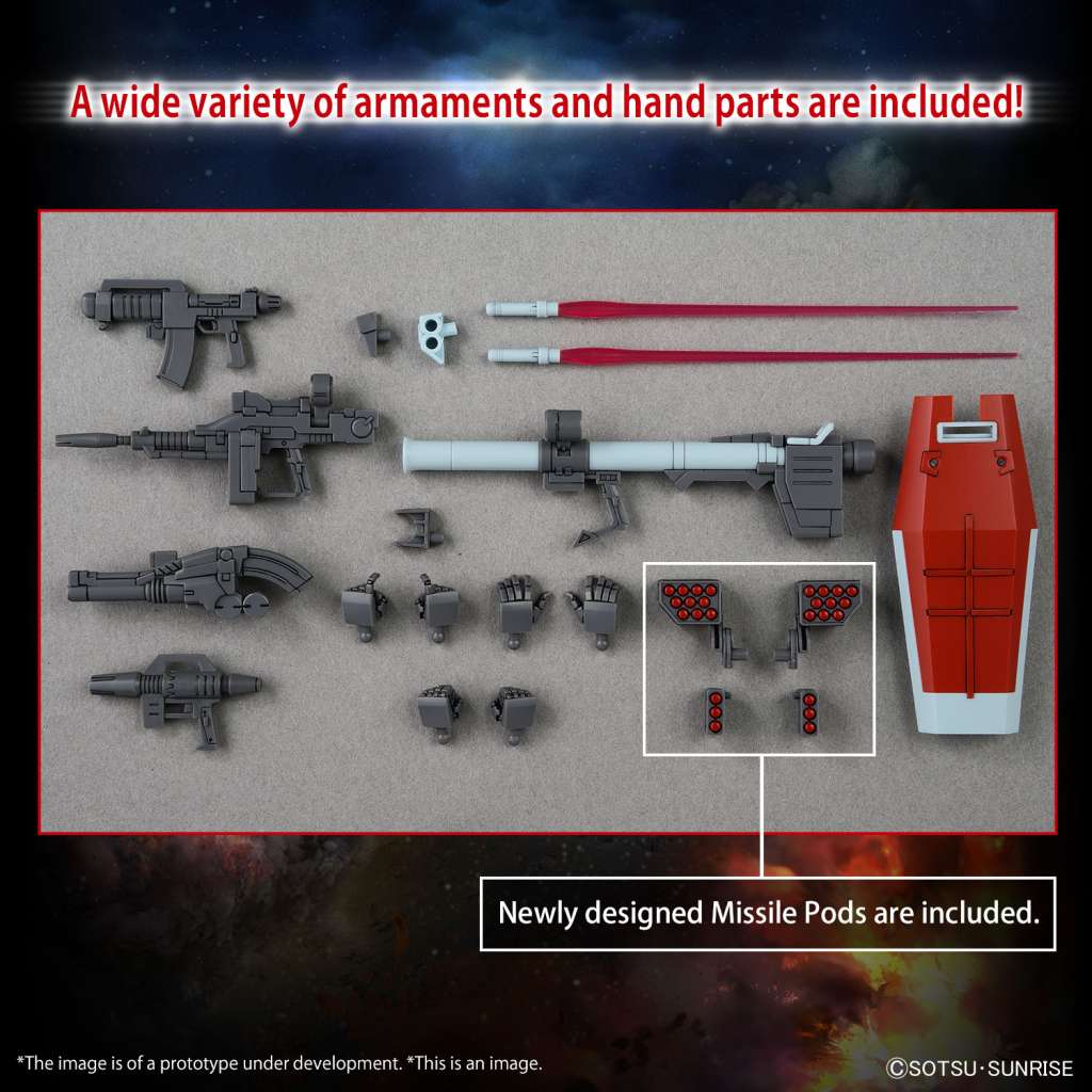 HG GM (SHOULDER CANNON / MISSILE POD) 1/144
