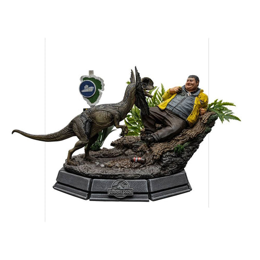 Jurassic Park Art Scale Statue 1/10 Dennis Nedry meets the Dilophosaurus 21 cm