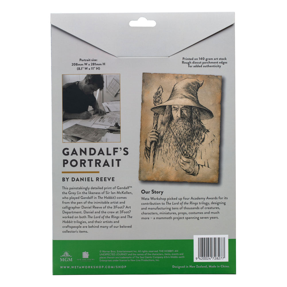 The Hobbit Art Print Portrait of Gandalf the Gray 21 x 28 cm
