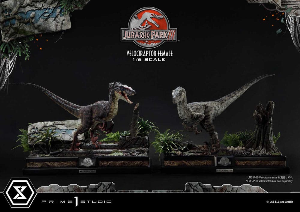 Jurassic Park III Legacy Museum Collection Statue 1/6 Velociraptor Female Bonus Version 44 cm