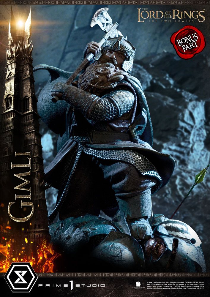 Lord of the Rings: The Two Towers Statue 1/4 Gimli Bonus Version 56 cm
