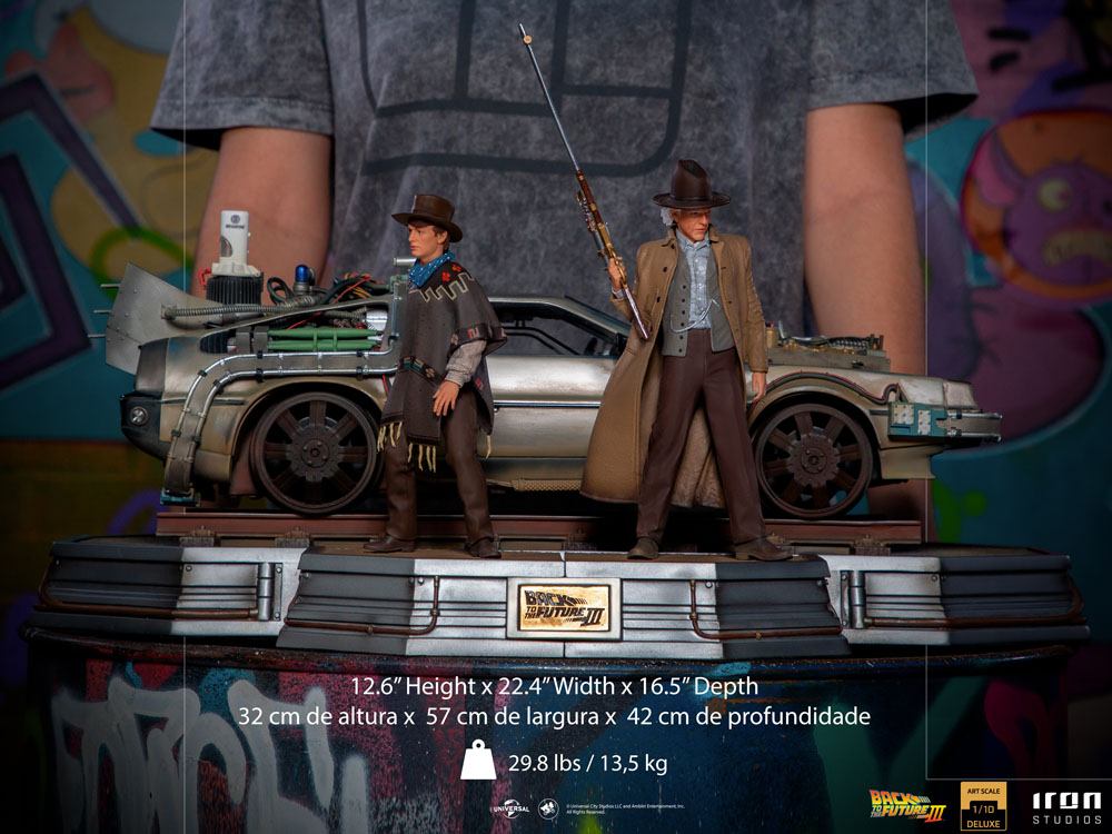 Back to the Future III Art Scale Statuer 1/10 Full set Deluxe 57 cm