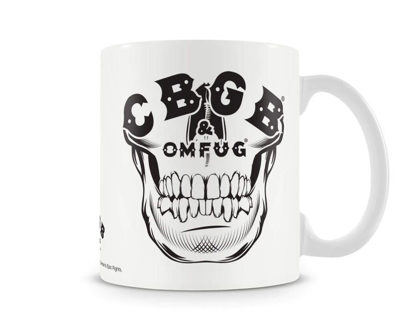 CBGB & OMFUG Skull Kaffe Krus