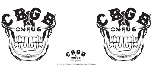 CBGB & OMFUG Skull Kaffe Krus