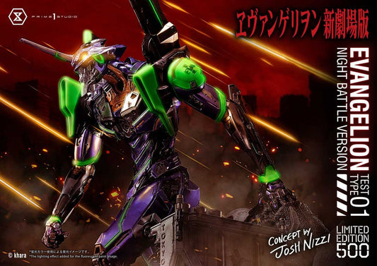 Evangelion Statue Evangelion Test Type 01 Night Battle Version Concept by Josh Nizzi 67 cm