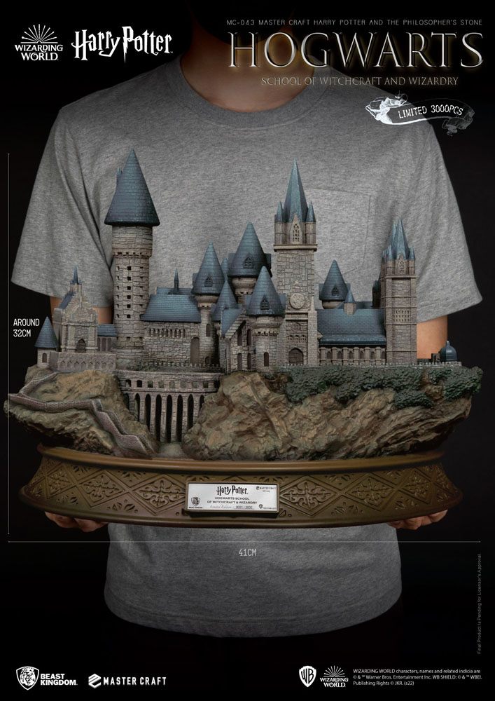Harry Potter und der Stein der Weisen Meister-Statue Hogwarts-Schule für Hexerei und Zauberei 32 cm