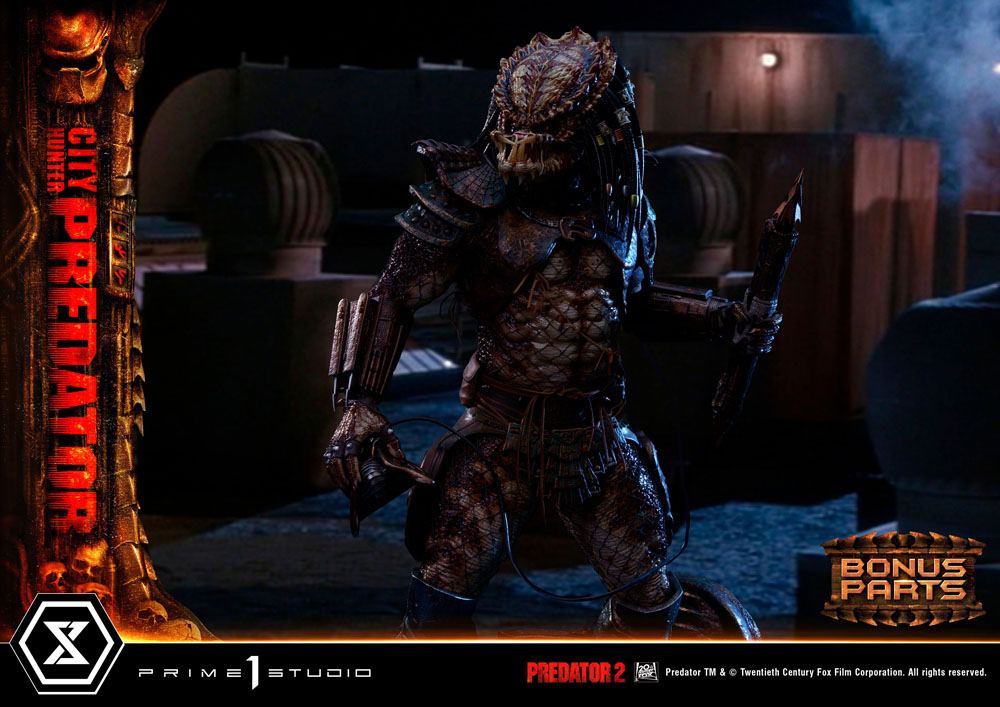Predator 2 Museum Masterline Statue 1/3 City Hunter Predator Deluxe Bonus Version 105 cm