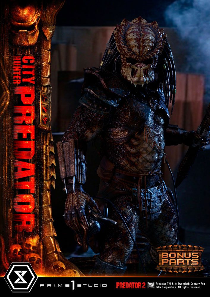 Predator 2 Museum Masterline Statue 1/3 City Hunter Predator Deluxe Bonus Version 105 cm