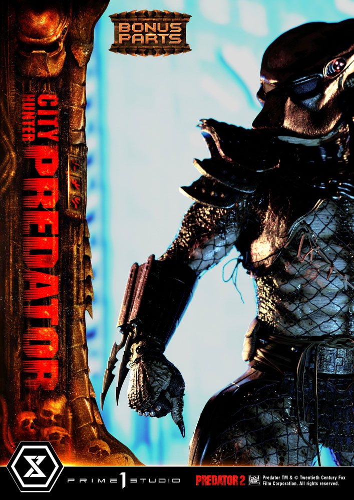 Predator 2 Museum Masterline Statue 1/3 City Hunter Predator Deluxe Bonus Version 105 cm