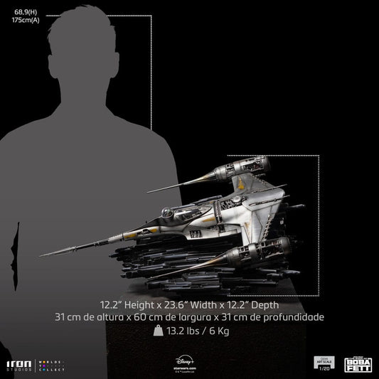 The Book of Boba Fett Demi Art Scale Statue 1/20 Mando's N-1 Starfighter 60 cm