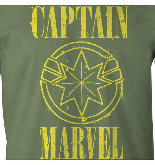 CAPTAIN MARVEL T-SHIRT YELLOW LOGO - SuperMerch.dk