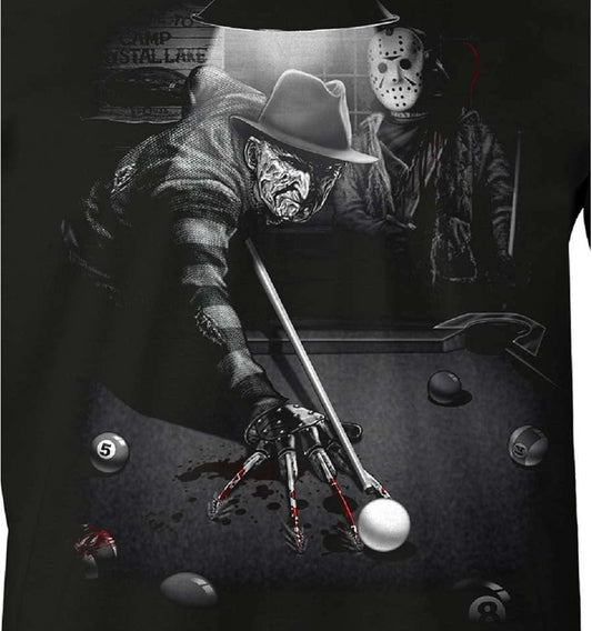 FRIDAY THE 13TH T-SHIRT FREDDY & JASON BILLARD - SuperMerch.dk