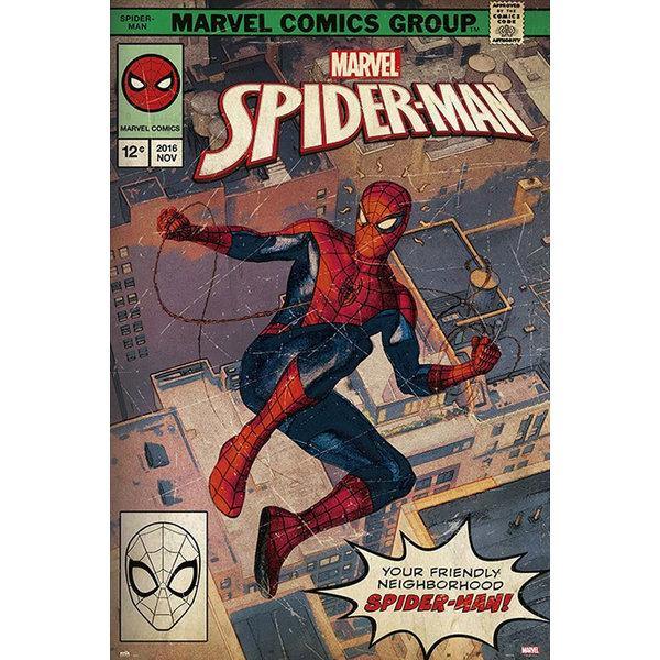 MARVEL SPIDER-MAN COMIC FRONT PLAKAT - SuperMerch.dk