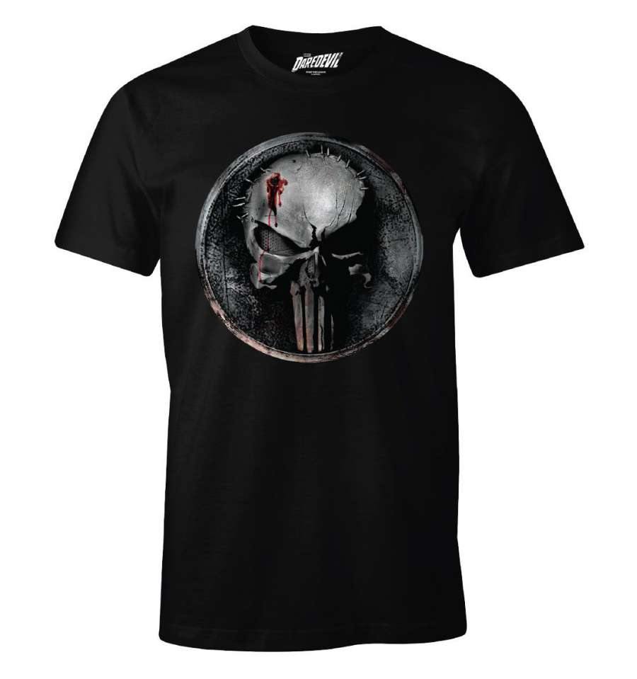 THE PUNISHER MARVEL T-SHIRT - BLOOD PUNISHER LOGO - SuperMerch.dk