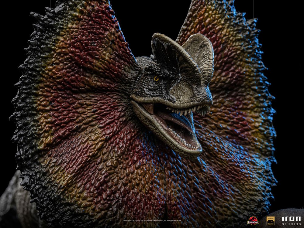 Jurassic Park Art Scale Statue 1/10 Dennis Nedry meets the Dilophosaurus 21 cm