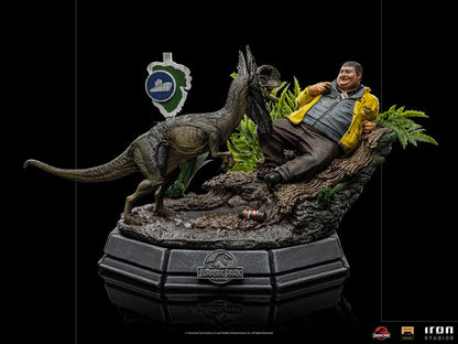 Jurassic Park Art Scale Statue 1/10 Dennis Nedry trifft auf den Dilophosaurus 21 cm