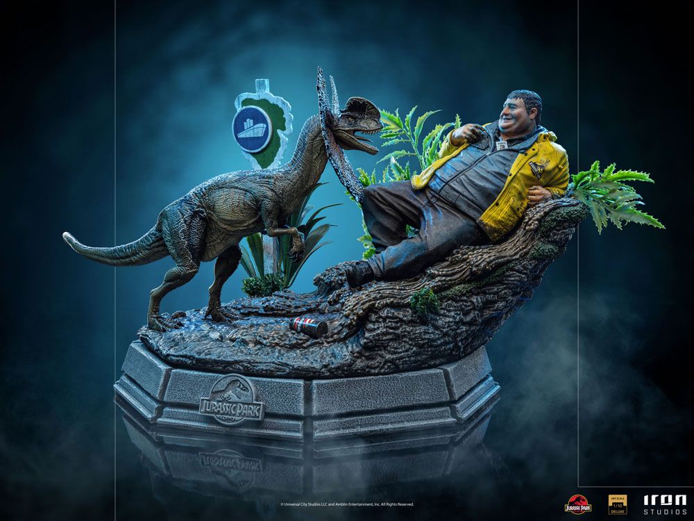 Jurassic Park Art Scale Statue 1/10 Dennis Nedry meets the Dilophosaurus 21 cm