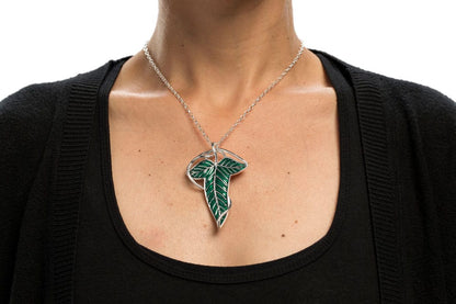 Herr der Ringe Replik 1/1 Elfenblatt Brosche &amp; Kette (Sterlingsilber)