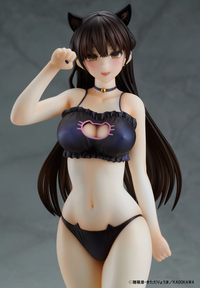 Mishiranu Joshikousei ni Kankinsareta Mangaka no Hanashi PVC-Statue 1/6 Konata Wettkampf-Badeanzug und Katzen-Dessous-Kostümset 26 cm