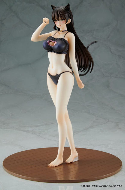 Mishiranu Joshikousei ni Kankinsareta Mangaka no Hanashi PVC Statue 1/6 Konata Competitive Swimsuit &amp; Cat Lingerie Costume Set 26cm