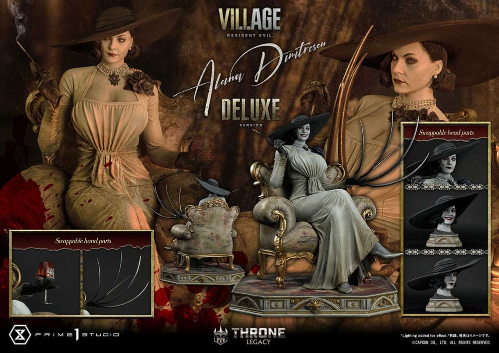 Resident Evil Village Throne Legacy Collection Statue 1/4 Alcina Dimitrescu Deluxe Version 66 cm