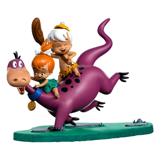 The Flintstones Art Scale Statue 1/10 Dino, Pebbles und Bamm-Bamm 13 cm