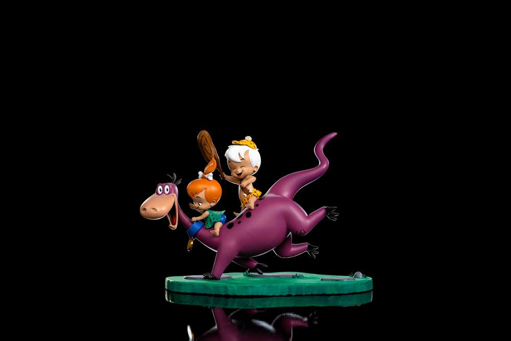 The Flintstones Art Scale Statue 1/10 Dino, Pebbles und Bamm-Bamm 13 cm