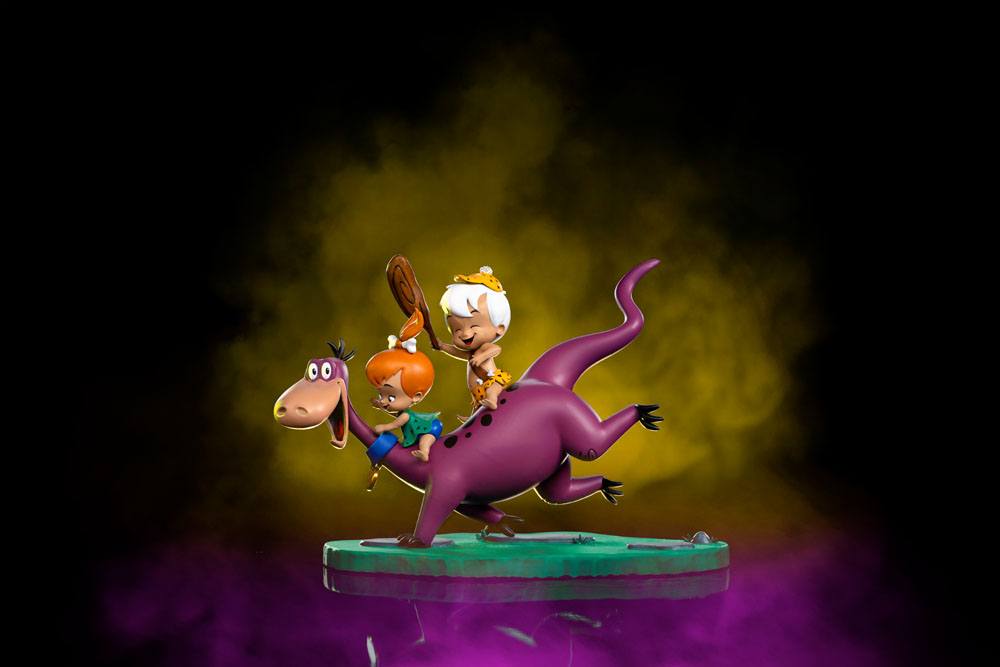 The Flintstones Art Scale Statue 1/10 Dino, Pebbles und Bamm-Bamm 13 cm