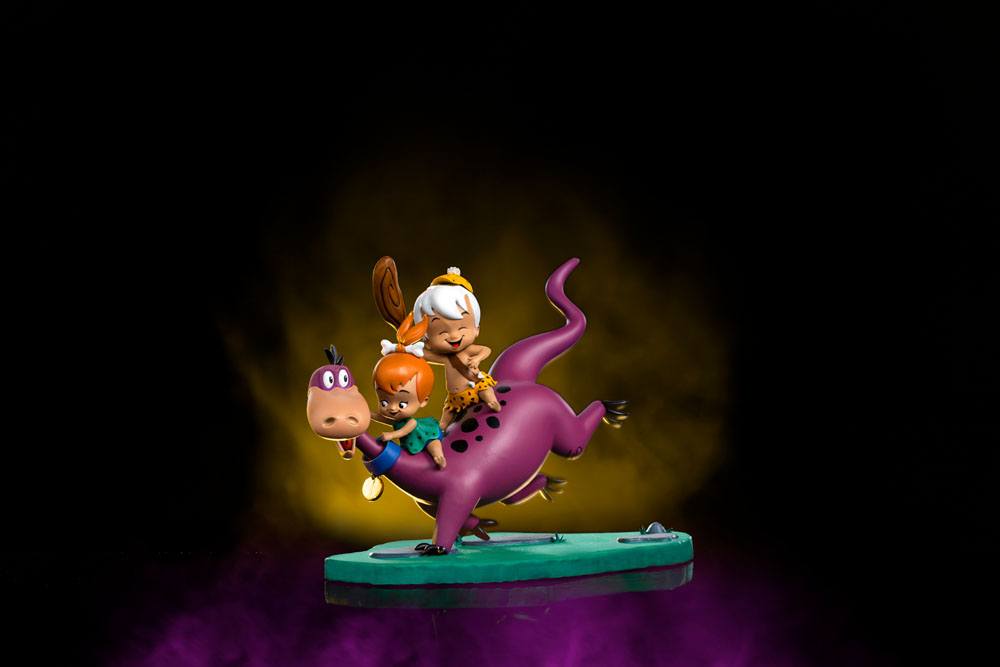 The Flintstones Art Scale Statue 1/10 Dino, Pebbles und Bamm-Bamm 13 cm