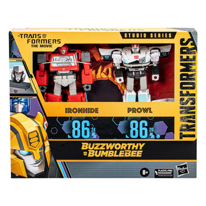 Die Transformers: The Movie Buzzworthy Bumblebee Studio Series Actionfiguren 2er-Pack 86-24BB Ironhide (Voyager-Klasse) &amp; 86-20BB Prowl (Deluxe-Klasse)