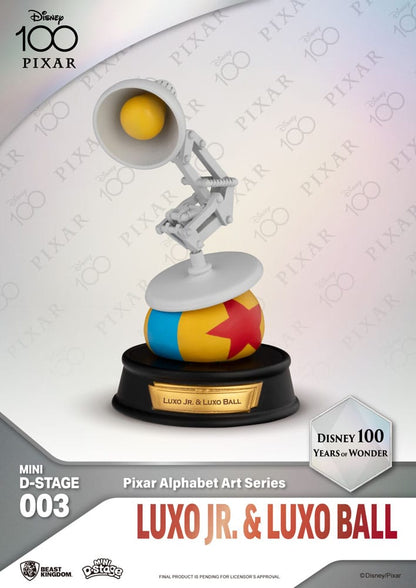 Disney Mini Diorama Stage Statues 10 cm 100 Years of Wonder Pixar Alphabet Art Assortment (6)