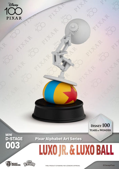Disney Mini Diorama Stage Statues 10 cm 100 Years of Wonder Pixar Alphabet Art Assortment (6)