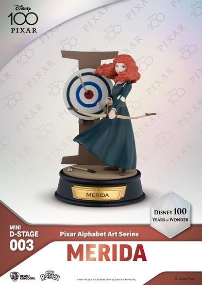 Disney Mini Diorama Stage Statues 10 cm 100 Years of Wonder Pixar Alphabet Art Assortment (6)