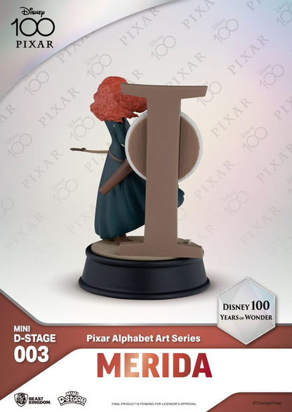 Disney Mini Diorama Stage Statues 10 cm 100 Years of Wonder Pixar Alphabet Art Assortment (6)
