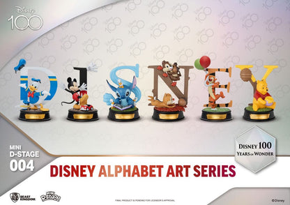 Disney Mini Diorama Stage Statues 6-pack 100 Years of Wonder - Disney Alphabet Art 10 cm