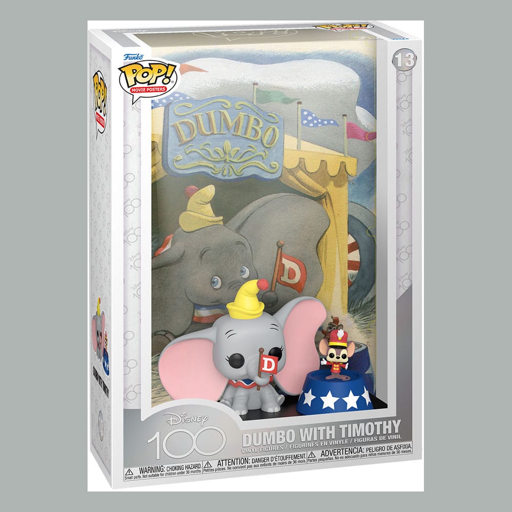 Disney's 100th Anniversary POP! Movie Poster &amp; Figure Dumbo 9 cm