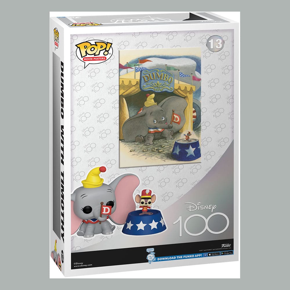 Disney's 100th Anniversary POP! Movie Poster &amp; Figure Dumbo 9 cm