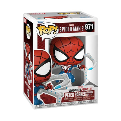 Spider-Man 2 POP! Games Vinyl Figur Peter Perker Anzug 9 cm