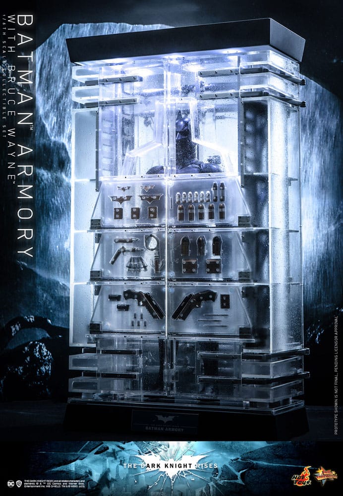 The Dark Knight Rises Movie Masterpiece Actionfiguren &amp; Diorama 1/6 Batman Armory mit Bruce Wayne 30 cm