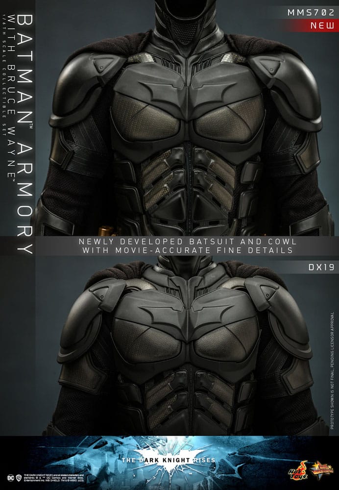 The Dark Knight Rises Movie Masterpiece Actionfiguren &amp; Diorama 1/6 Batman Armory mit Bruce Wayne 30 cm