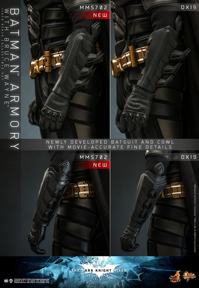 The Dark Knight Rises Movie Masterpiece Actionfiguren &amp; Diorama 1/6 Batman Armory mit Bruce Wayne 30 cm