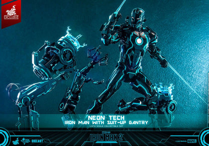 Iron Man 2 Actionfigur 1/6 Neon Tech Iron Man mit Suit-Up Gantry 32 cm