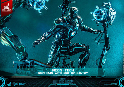 Iron Man 2 Actionfigur 1/6 Neon Tech Iron Man mit Suit-Up Gantry 32 cm