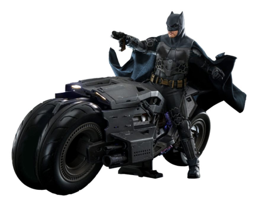Die Flash Movie Masterpiece Actionfigur mit Fahrzeug 1/6 Batman &amp; Batcycle Set 30 cm
