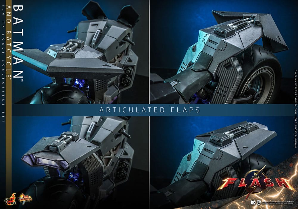 Die Flash Movie Masterpiece Actionfigur mit Fahrzeug 1/6 Batman &amp; Batcycle Set 30 cm
