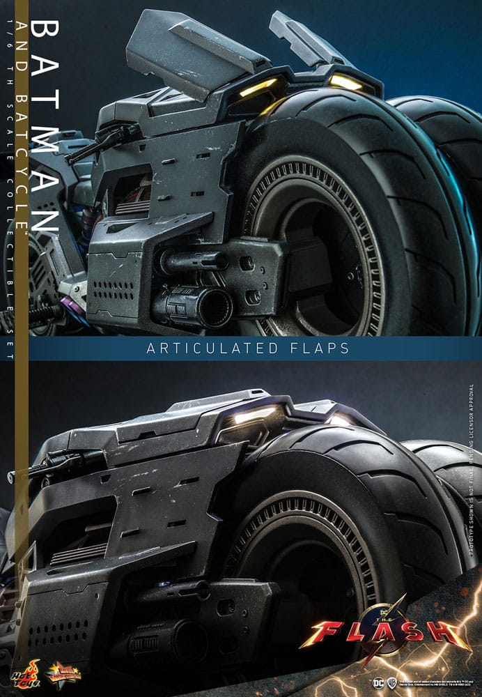 Die Flash Movie Masterpiece Actionfigur mit Fahrzeug 1/6 Batman &amp; Batcycle Set 30 cm