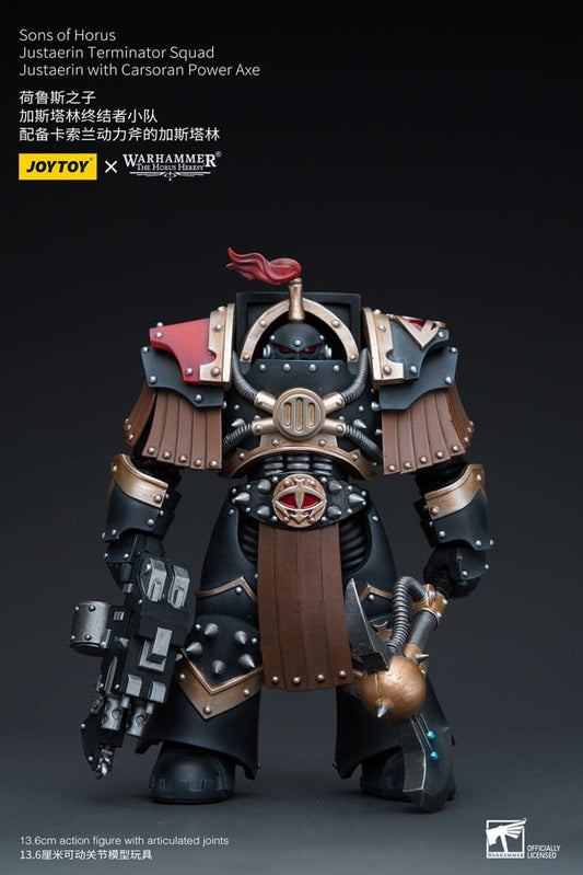 Warhammer The Horus Heresy Action Figure 1/18 Sons of Horus Justaerin Terminator Squad Justaerin with Carsoran Power Ax 12 cm